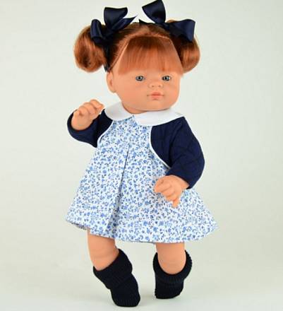 Кукла Джули с синими бантиками, 36 см. 